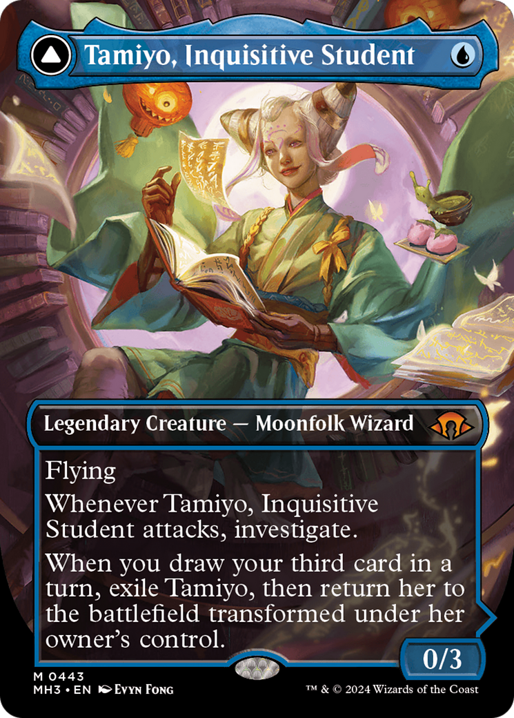 Tamiyo, Inquisitive Student // Tamiyo, Seasoned Scholar (Borderless) [Modern Horizons 3] | Exor Games Truro