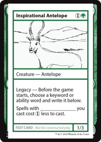 Inspirational Antelope (2021 Edition) [Mystery Booster Playtest Cards] | Exor Games Truro