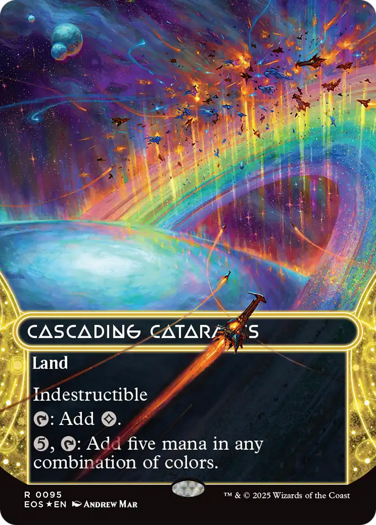 Cascading Cataracts (0095) (Borderless) (Galaxy Foil) [Edge of Eternities: Stellar Sights] | Exor Games Truro