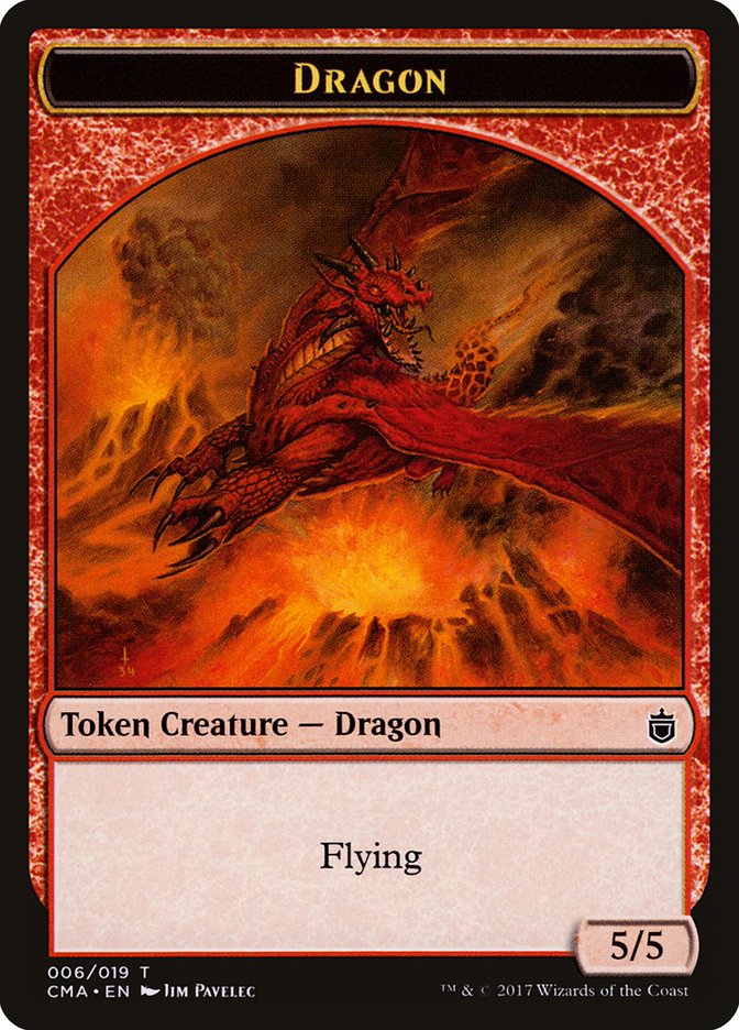 Dragon Token [Commander Anthology Tokens] | Exor Games Truro