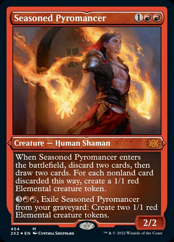 Seasoned Pyromancer (Foil Etched) [Double Masters 2022] | Exor Games Truro