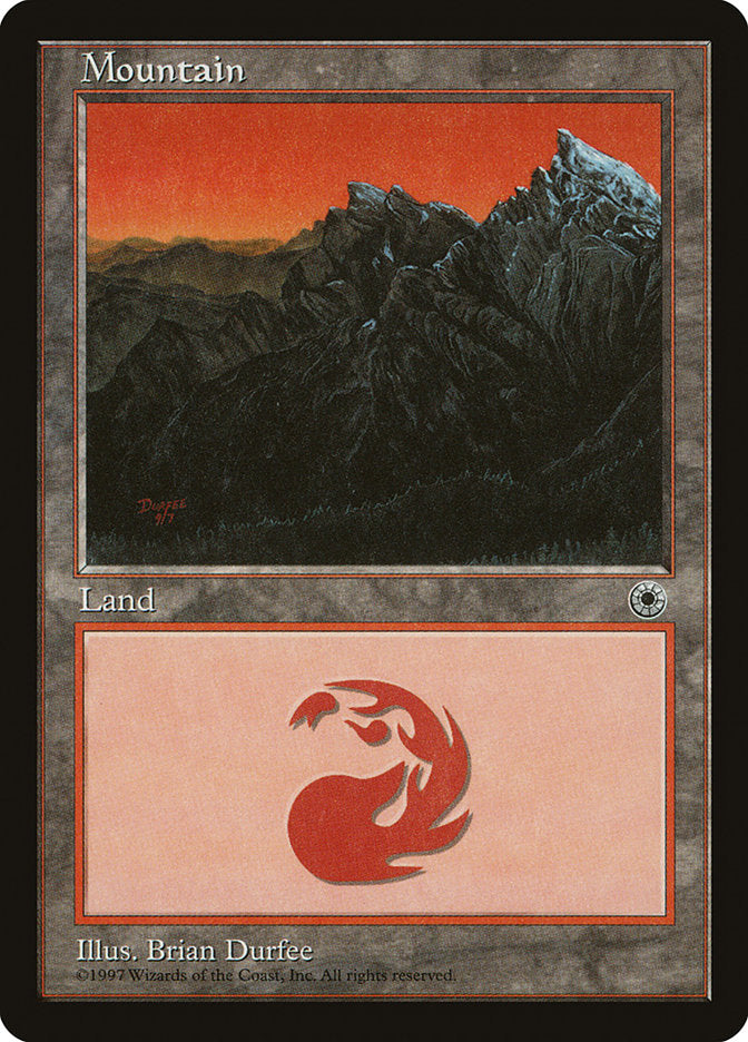 Mountain (9/7 Signature / No Peak on Left) [Portal] | Exor Games Truro