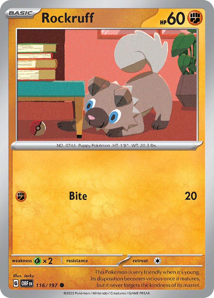 Rockruff (116/197) [Scarlet & Violet: Obsidian Flames] | Exor Games Truro