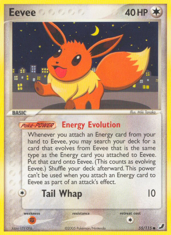 Eevee (55/115) [EX: Unseen Forces] | Exor Games Truro