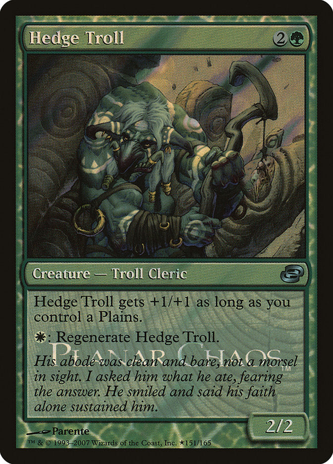 Hedge Troll [Planar Chaos Promos] | Exor Games Truro