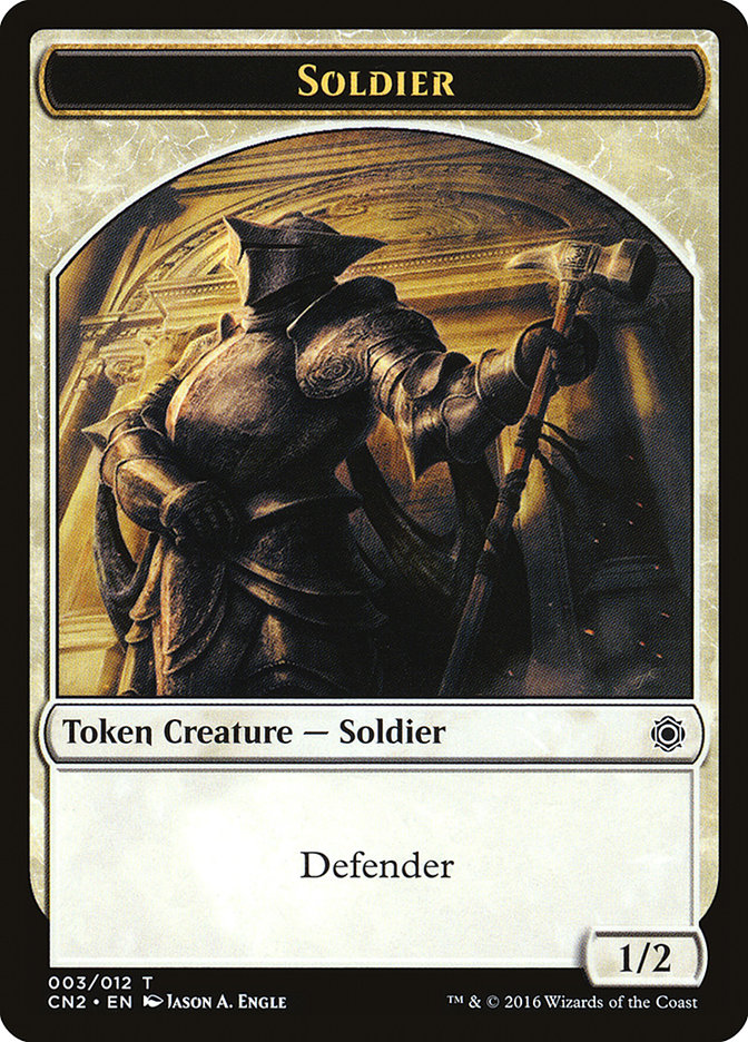 Soldier Token (003/012) [Conspiracy: Take the Crown Tokens] | Exor Games Truro