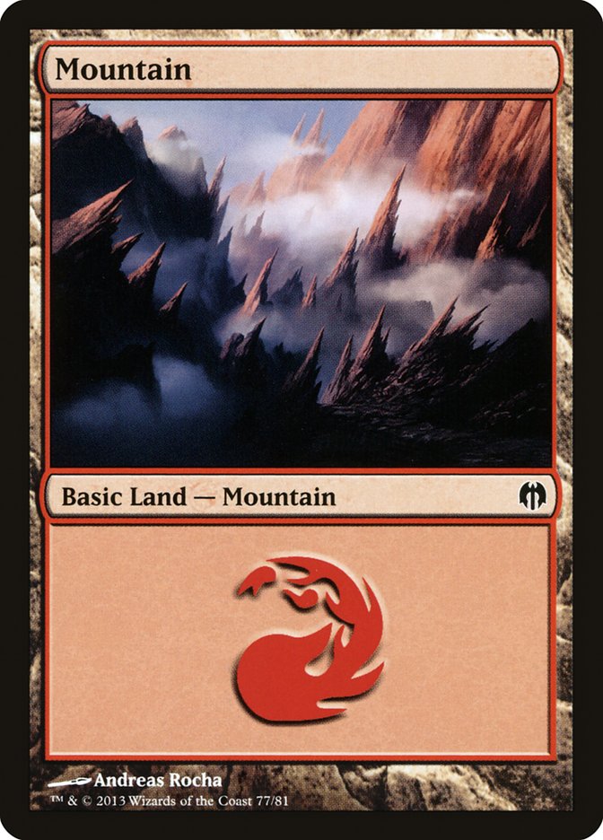 Mountain (77) [Duel Decks: Heroes vs. Monsters] | Exor Games Truro