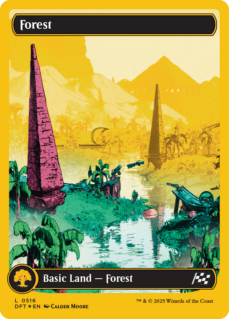 Forest (0516) (First-Place Foil) [Aetherdrift] | Exor Games Truro
