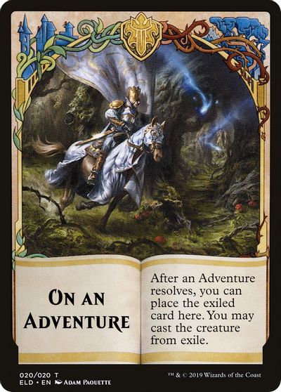 On An Adventure Double-Sided Emblem [Challenger Decks 2020 Tokens] | Exor Games Truro