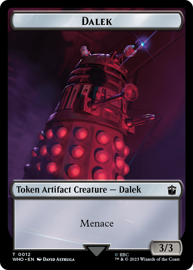 Dalek // Beast Double-Sided Token [Doctor Who Tokens] | Exor Games Truro