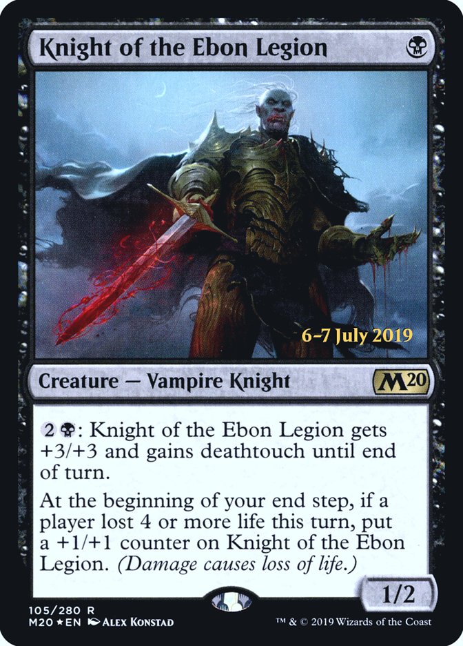 Knight of the Ebon Legion [Core Set 2020 Prerelease Promos] | Exor Games Truro