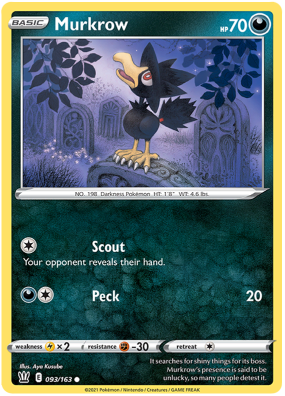 Murkrow (093/163) [Sword & Shield: Battle Styles] | Exor Games Truro