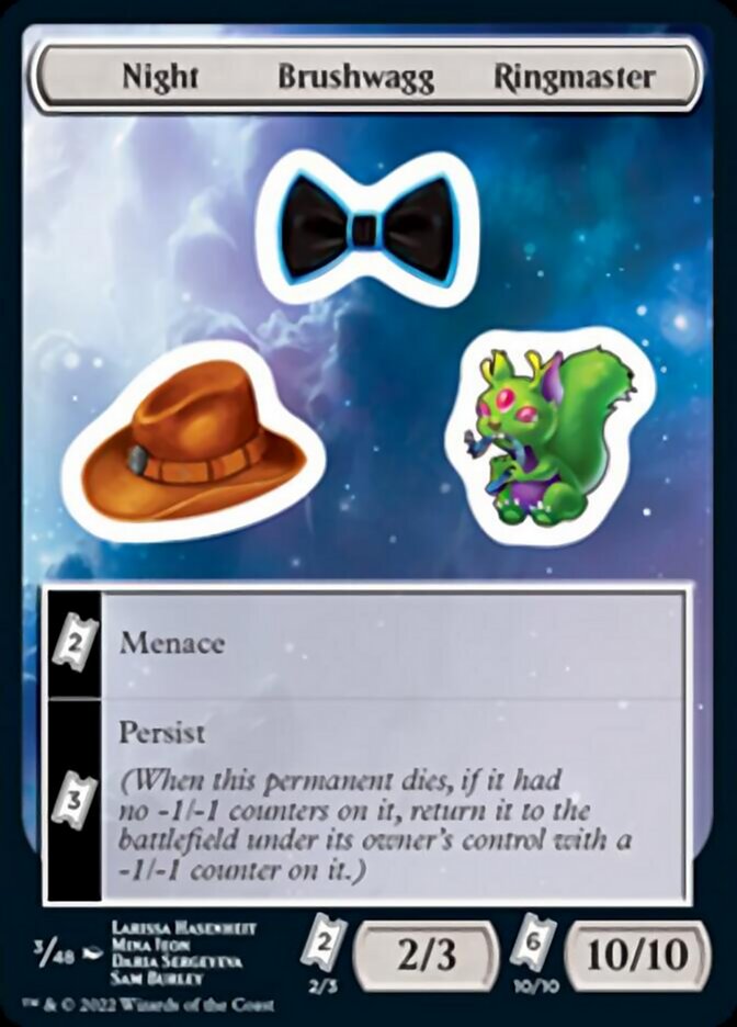 Night Brushwagg Ringmaster [Unfinity Stickers] | Exor Games Truro