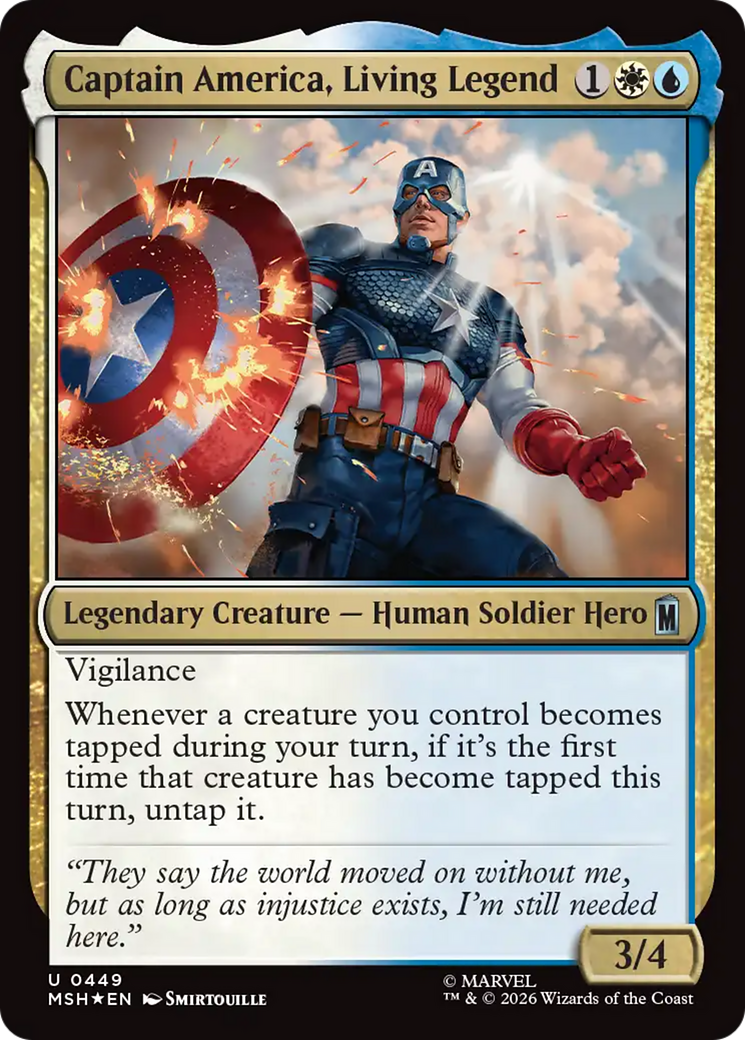 Captain America, Living Legend (Surge Foil) [Marvel Super Heroes] | Exor Games Truro