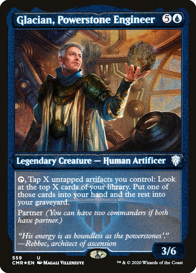 Glacian, Powerstone Engineer (Etched) [Commander Legends] | Exor Games Truro