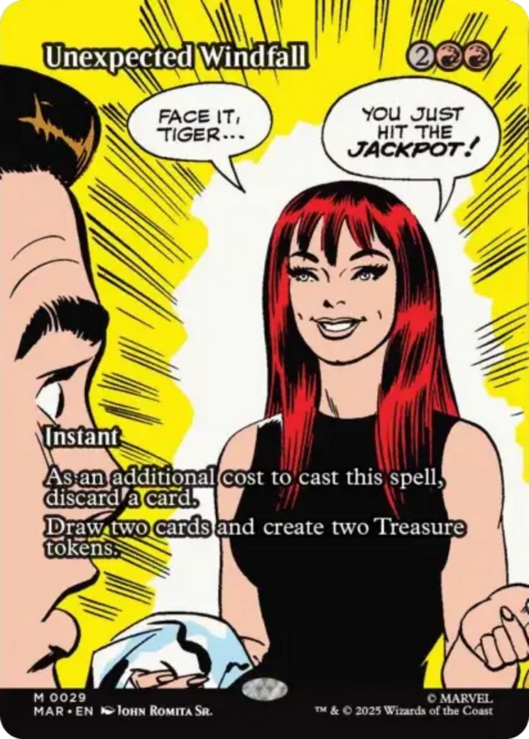 Unexpected Windfall (Borderless) [Marvel's Spider-Man: Eternal-Legal] | Exor Games Truro