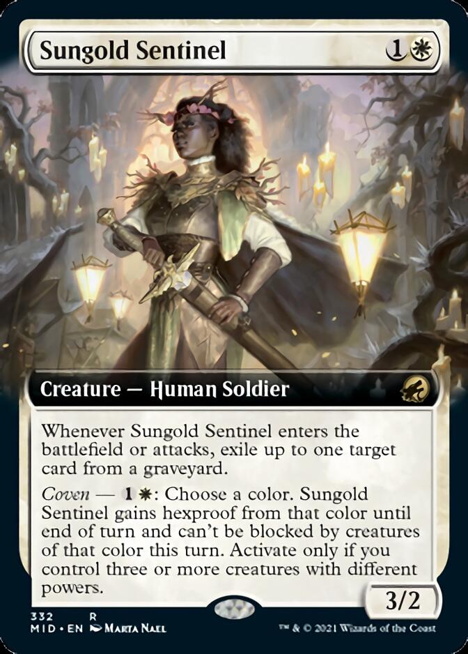 Sungold Sentinel (Extended Art) [Innistrad: Midnight Hunt] | Exor Games Truro