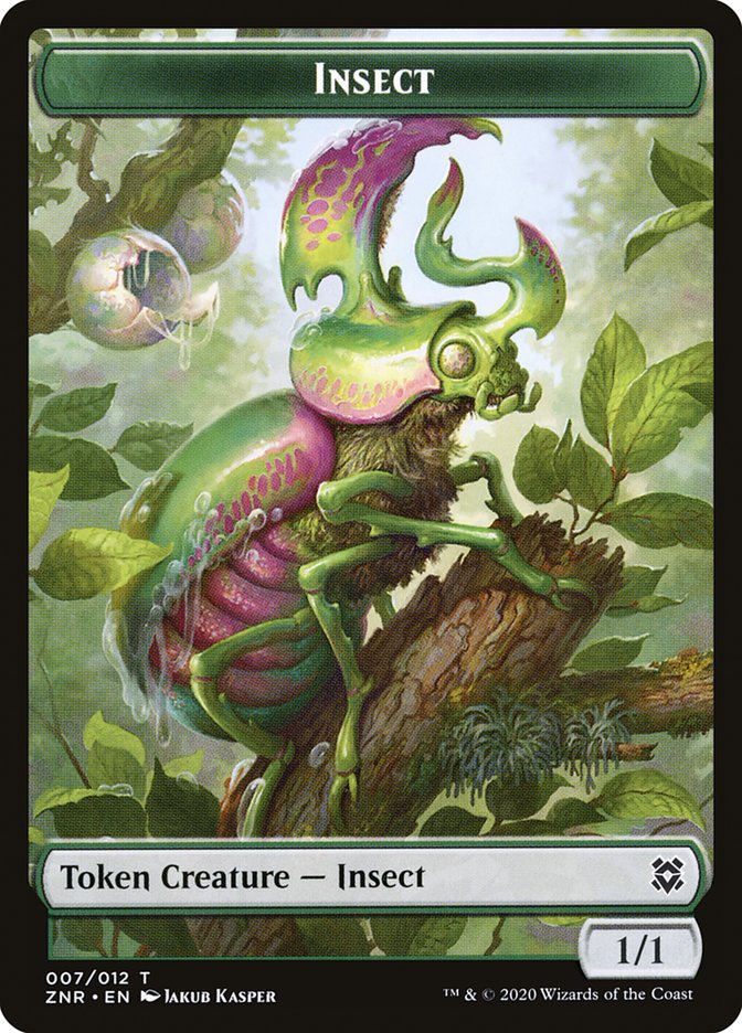 Drake // Insect Double-Sided Token [Zendikar Rising Tokens] | Exor Games Truro
