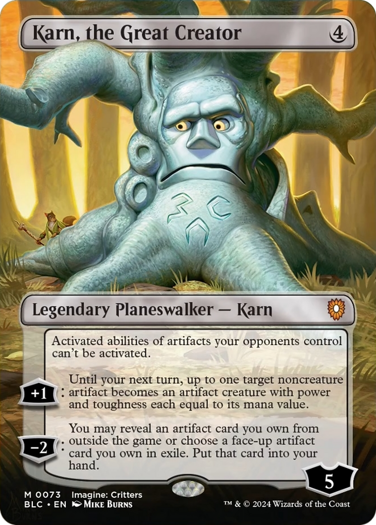 Karn, the Great Creator (Borderless) [Bloomburrow Commander] | Exor Games Truro