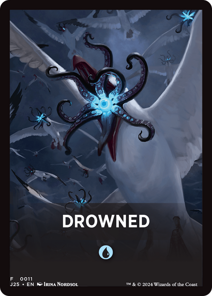 Drowned Theme Card [Foundations Jumpstart Front Cards] | Exor Games Truro