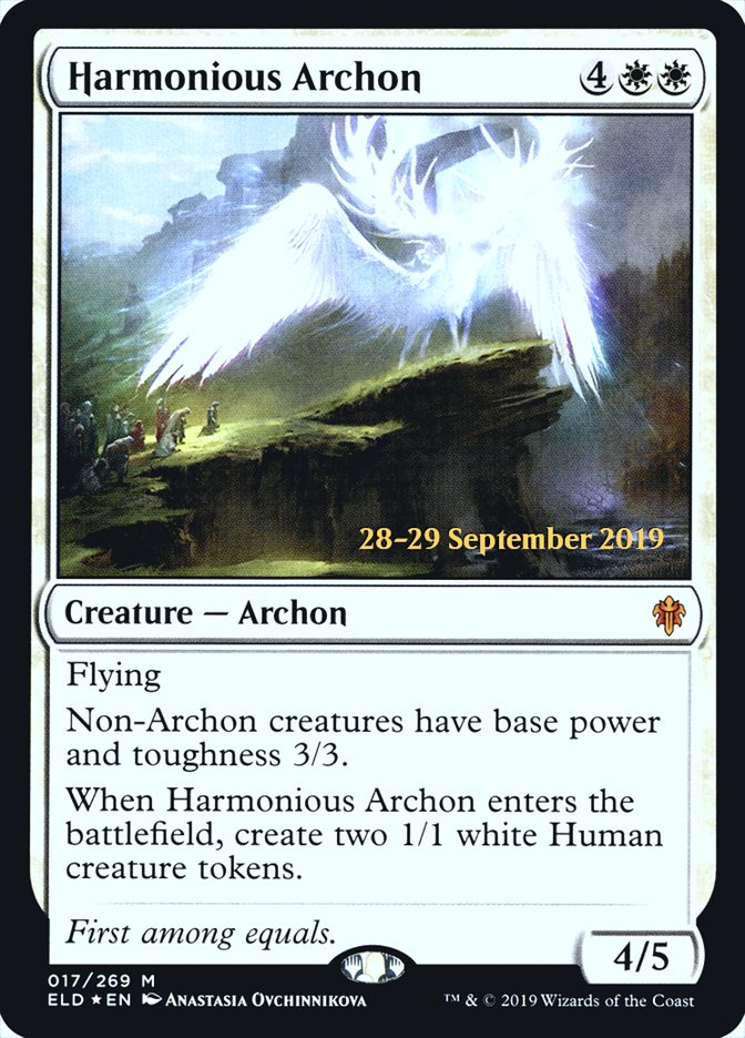 Harmonious Archon [Throne of Eldraine Prerelease Promos] | Exor Games Truro