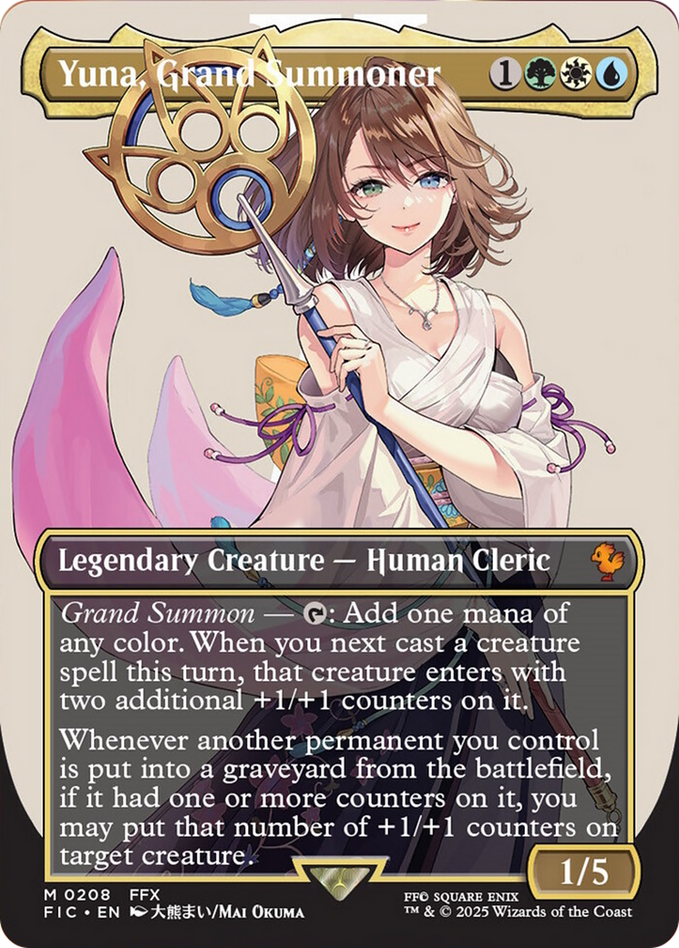 Yuna, Grand Summoner (Borderless) [FINAL FANTASY Commander] | Exor Games Truro