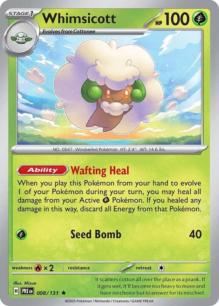 Whimsicott (008/131) [Scarlet & Violet: Prismatic Evolutions] | Exor Games Truro