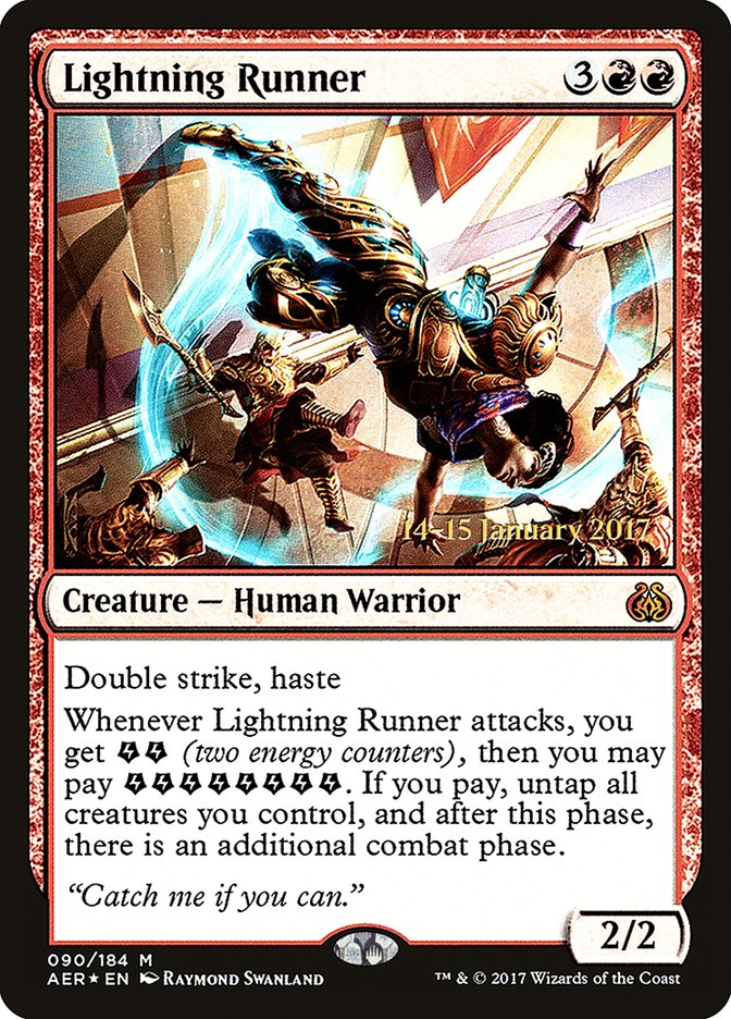 Lightning Runner [Aether Revolt Prerelease Promos] | Exor Games Truro