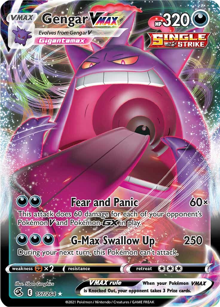 Gengar VMAX (157/264) [Sword & Shield: Fusion Strike] | Exor Games Truro