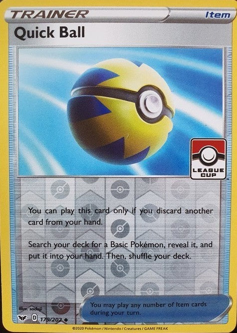 Quick Ball (179/202) (League Promo) [Sword & Shield: Base Set] | Exor Games Truro