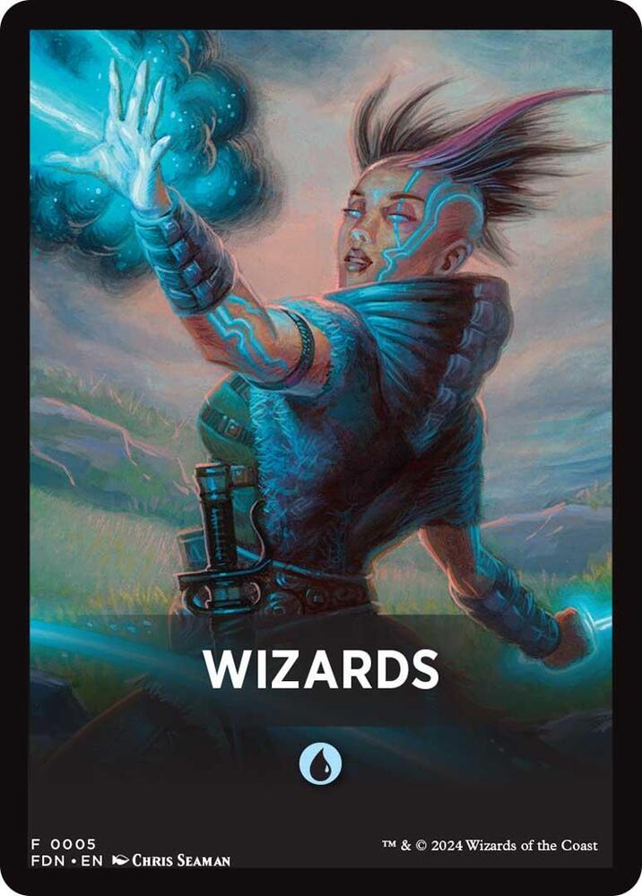 Wizards Theme Card [Foundations Tokens] | Exor Games Truro