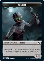 Zombie (005) // Wrenn and Seven Emblem Double-Sided Token [Innistrad: Midnight Hunt Tokens] | Exor Games Truro