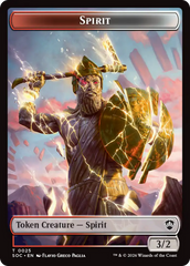 Spirit (0025) // Copy Double-Sided Token [Secrets of Strixhaven Commander Tokens] | Exor Games Truro