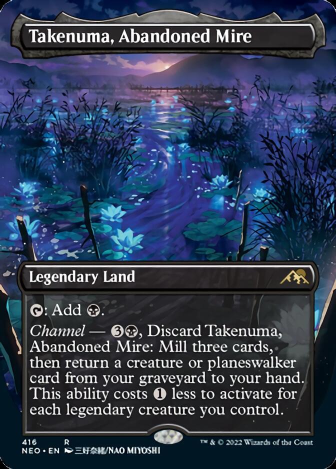 Takenuma, Abandoned Mire (Borderless Alternate Art) [Kamigawa: Neon Dynasty] | Exor Games Truro