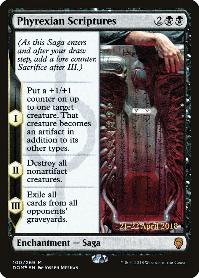 Phyrexian Scriptures [Dominaria Prerelease Promos] | Exor Games Truro