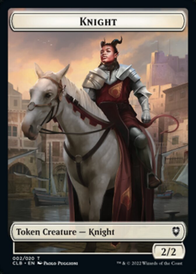 Treasure // Knight Double-Sided Token [Commander Legends: Battle for Baldur's Gate Tokens] | Exor Games Truro