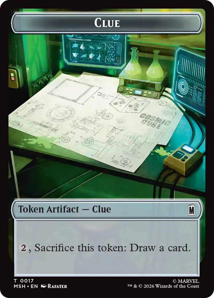 Soldier // Clue Double-Sided Token [Marvel Super Heroes Tokens] | Exor Games Truro