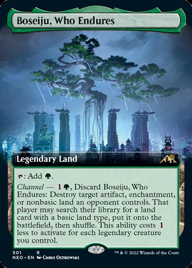 Boseiju, Who Endures (Extended Art) [Kamigawa: Neon Dynasty] | Exor Games Truro