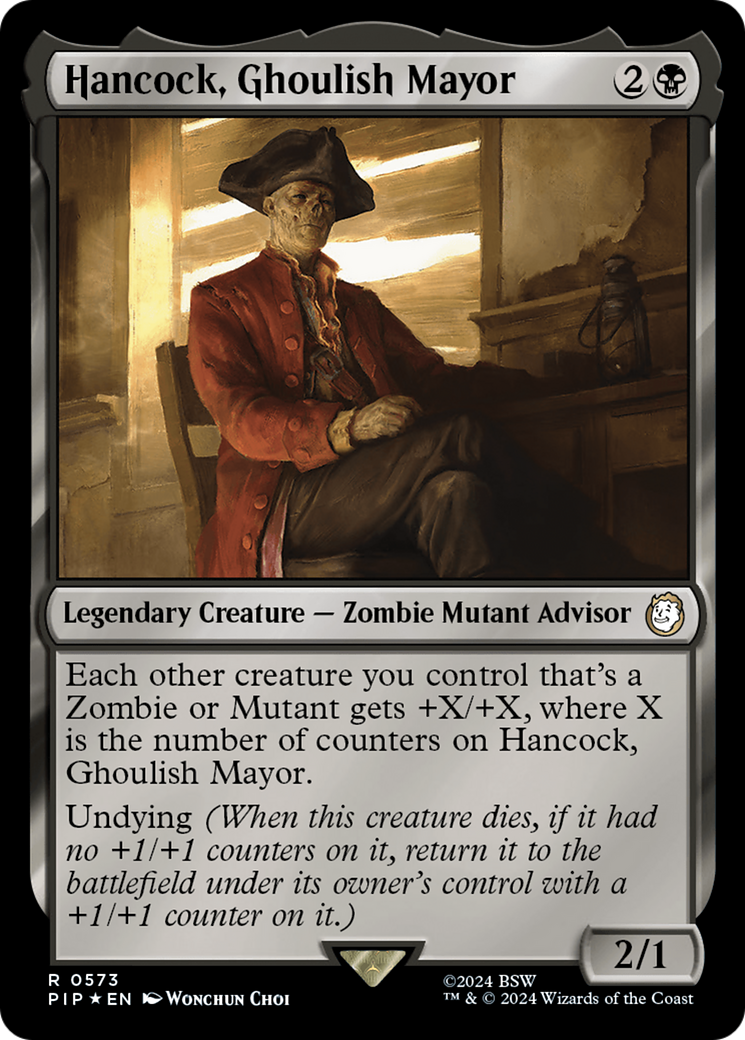Hancock, Ghoulish Mayor (Surge Foil) [Fallout] | Exor Games Truro