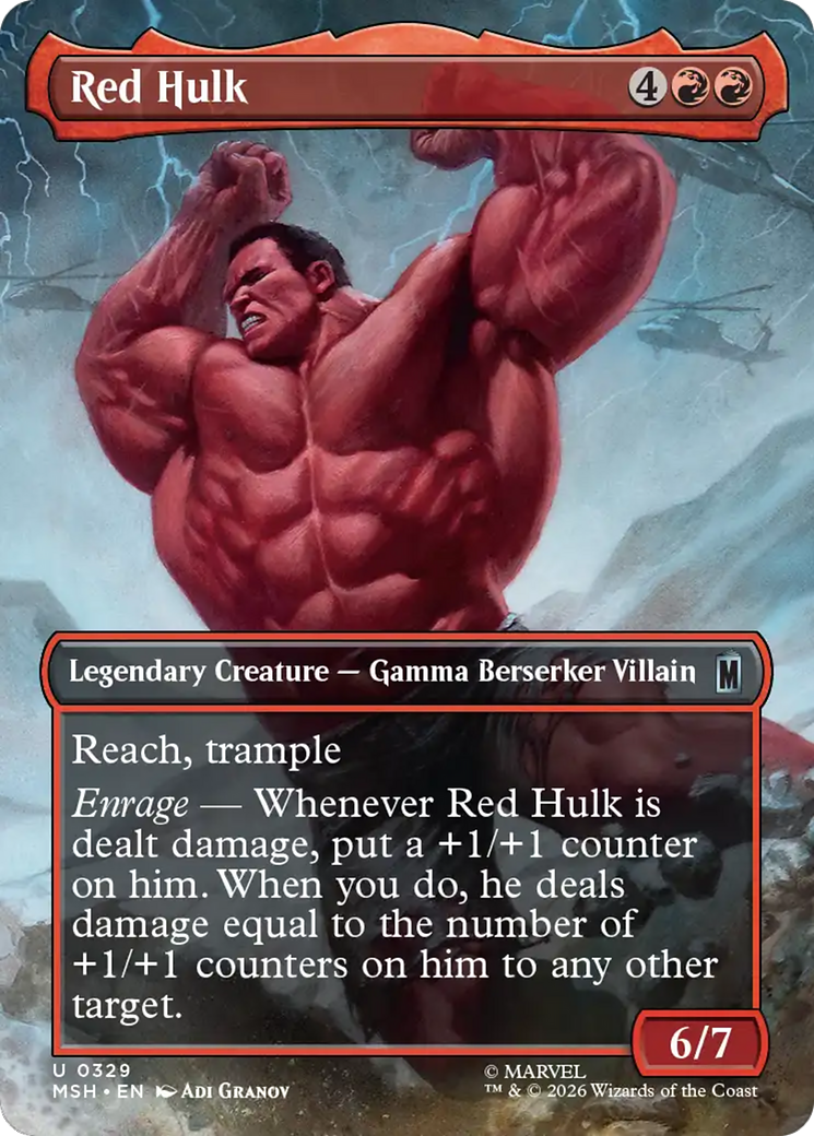 Red Hulk (Borderless) [Marvel Super Heroes] | Exor Games Truro