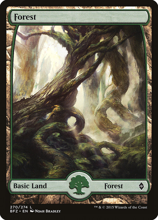 Forest (270) (Full Art) [Battle for Zendikar] | Exor Games Truro