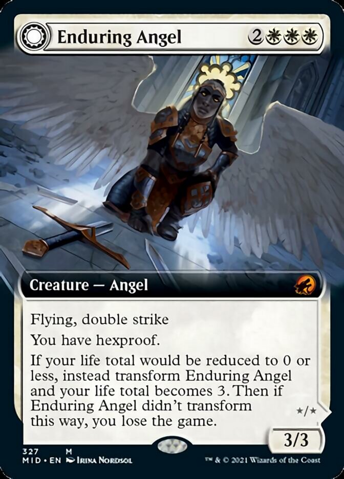 Enduring Angel // Angelic Enforcer (Extended Art) [Innistrad: Midnight Hunt] | Exor Games Truro