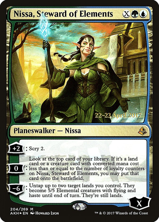 Nissa, Steward of Elements [Amonkhet Prerelease Promos] | Exor Games Truro