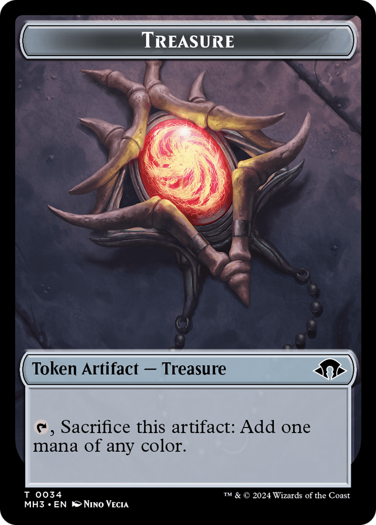 Treasure (Ripple Foil) // Copy Double-Sided Token [Modern Horizons 3 Tokens] | Exor Games Truro