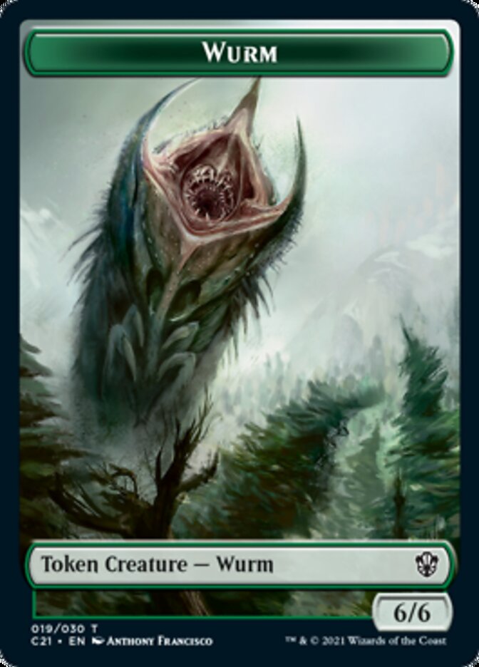 Wurm // Kraken Double-Sided Token [Commander 2021 Tokens] | Exor Games Truro