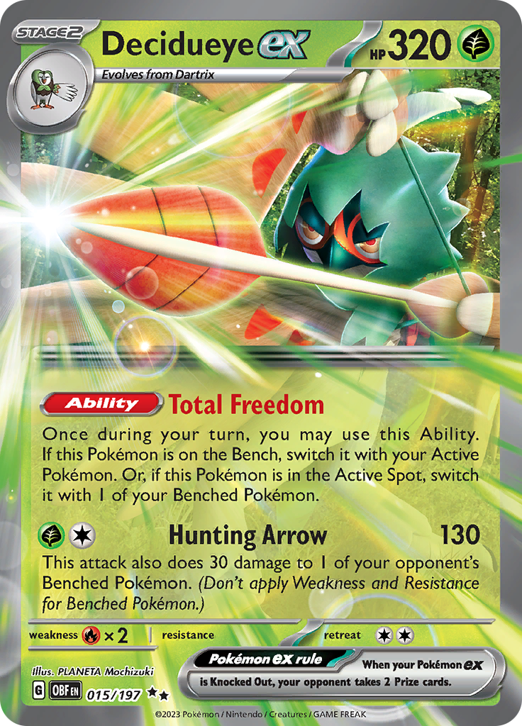 Decidueye ex (015/197) [Scarlet & Violet: Obsidian Flames] | Exor Games Truro