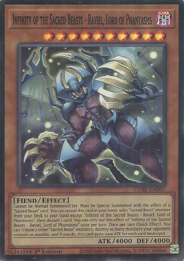 Infinity of the Sacred Beasts - Raviel, Lord of Phantasms [CORI-EN007] Super Rare | Exor Games Truro