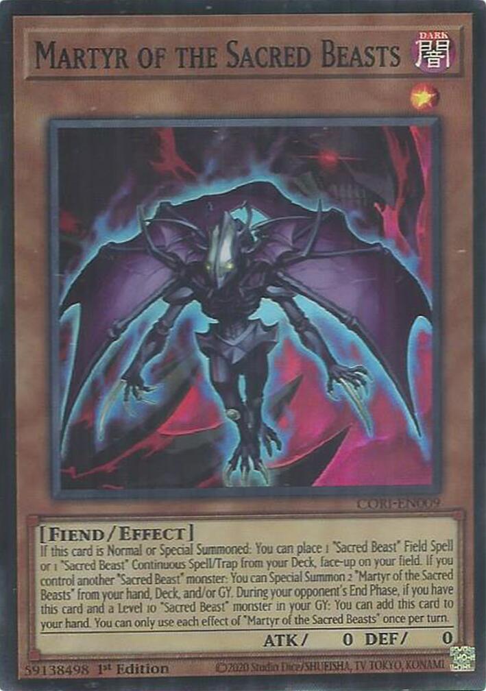 Martyr of the Sacred Beasts [CORI-EN009] Super Rare | Exor Games Truro