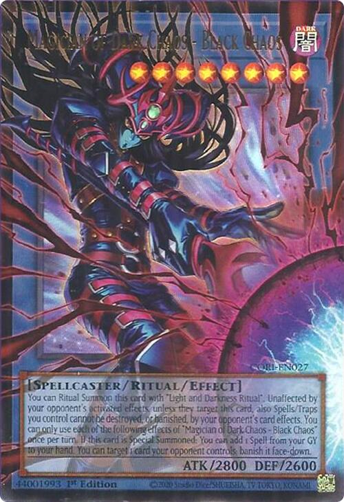 Magician of Dark Chaos - Black Chaos (Extended Art) [CORI-EN027] Ultra Rare | Exor Games Truro