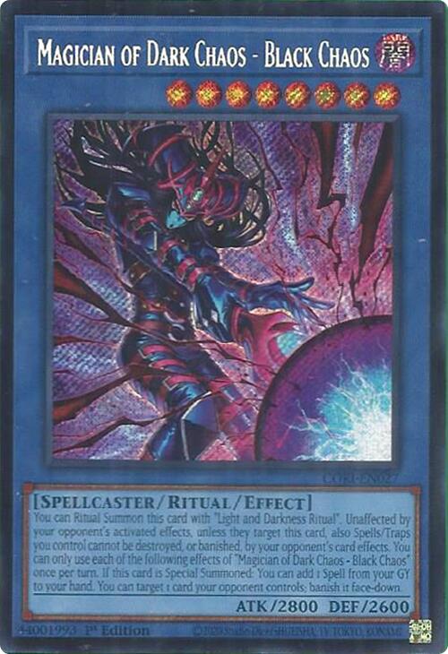 Magician of Dark Chaos - Black Chaos (Secret Rare) [CORI-EN027] Secret Rare | Exor Games Truro